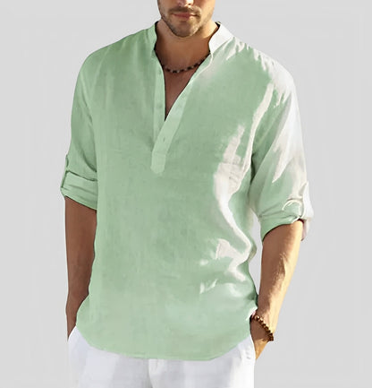 Oliver – Men's Relaxed Fit Linen Shirt - Image 3