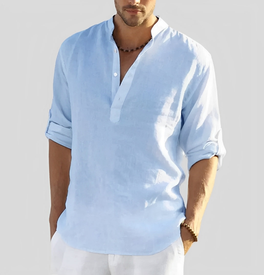 Oliver – Men's Relaxed Fit Linen Shirt - Image 1