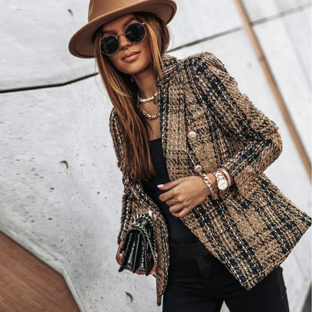 Mila – Women's Textured Tailored Blazer Jacket