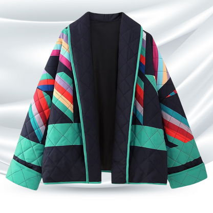 Maya – Pikowana kurtka w stylu patchwork