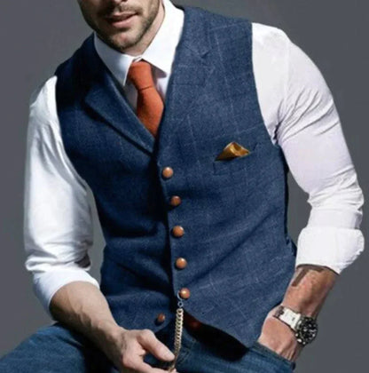 Victor - Męska kamizelka elegancka na guziki