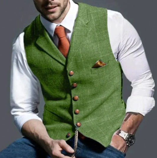 Victor - Męska kamizelka elegancka na guziki