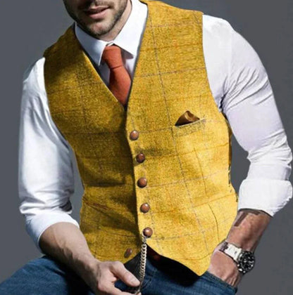 Victor - Męska kamizelka elegancka na guziki