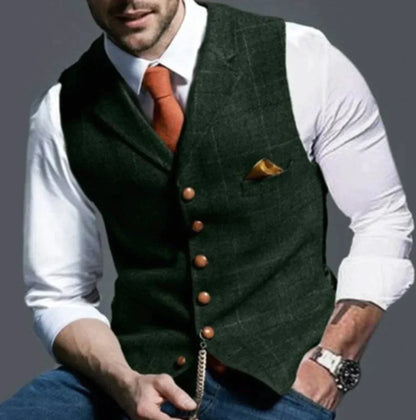 Victor - Męska kamizelka elegancka na guziki