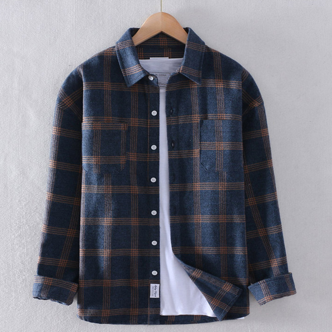 Mateo – Checked Casual Button-Up Shirt for Men