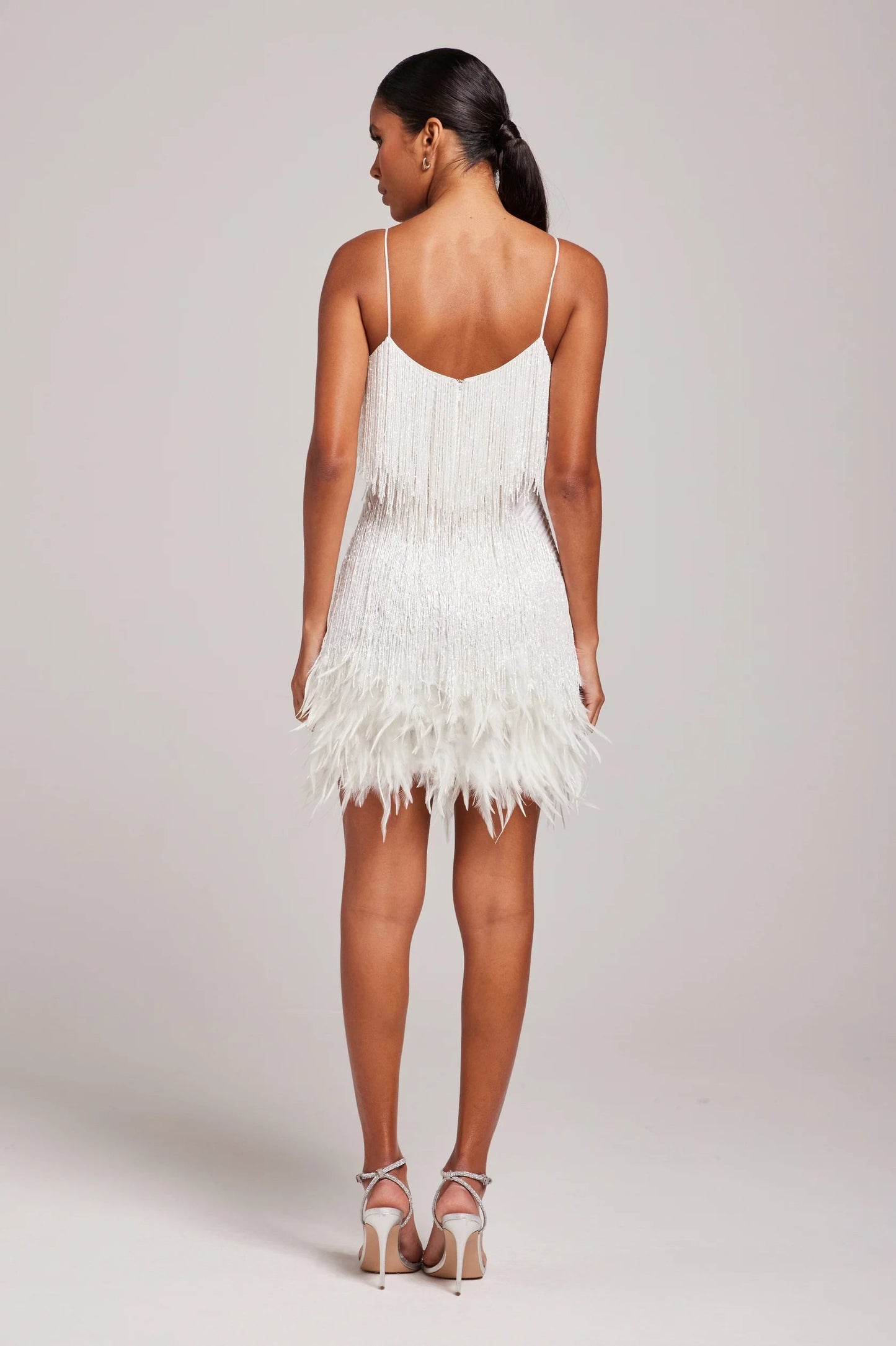 Sienna – Fringe & Feather Embellished Party Mini Dress for Women