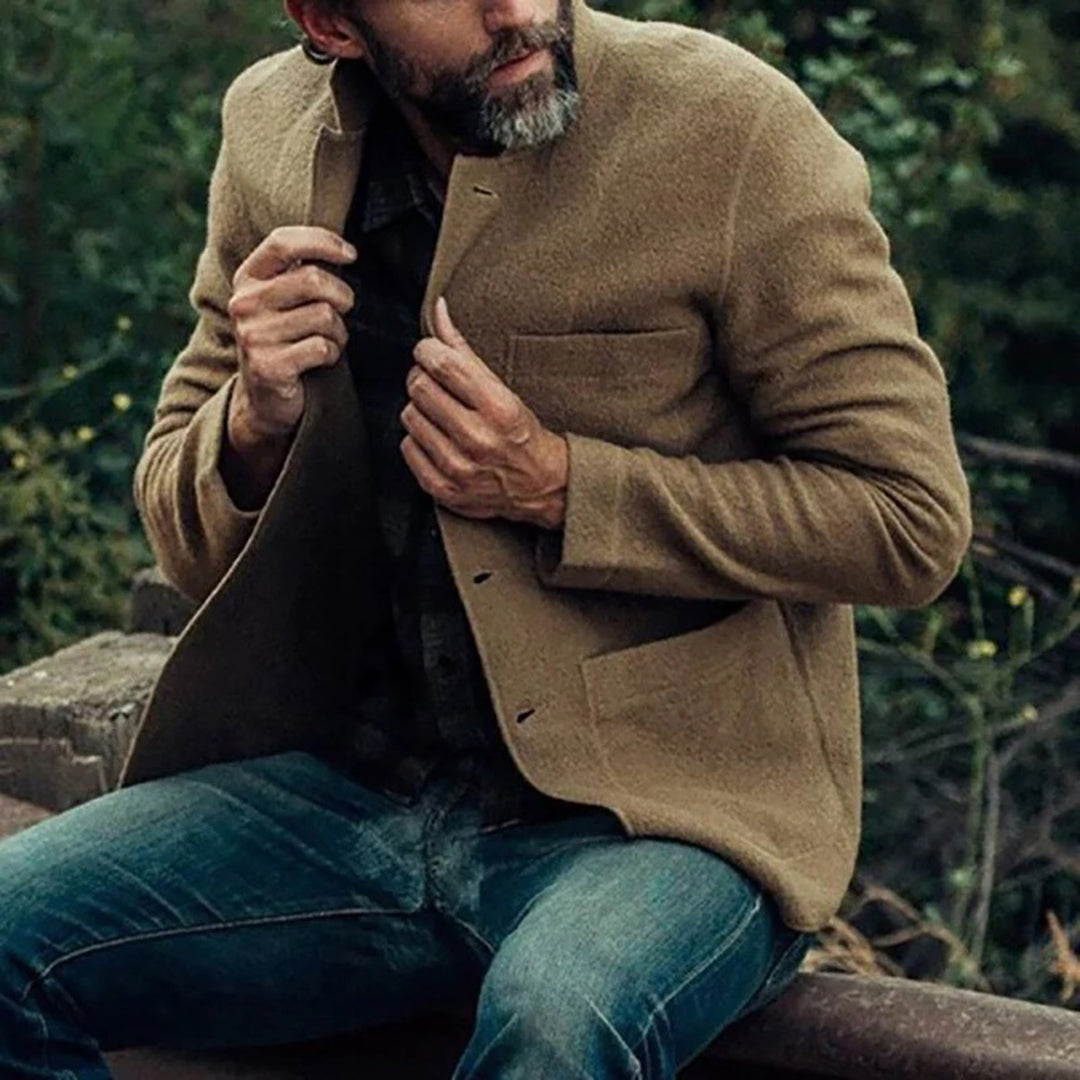 Oliver - Marynarka męska casual z dzianiny