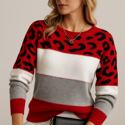 Chloe – Patterned Knit Jumper for Women