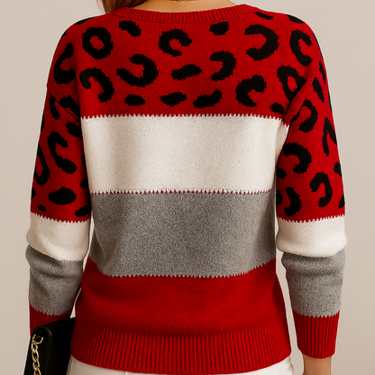 Chloe – Patterned Knit Jumper for Women