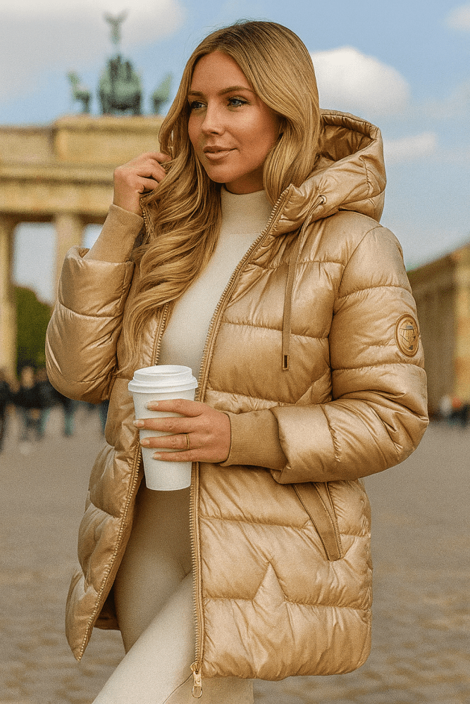 Charlotte – Quilted Hooded Winter Puffer Coat for Women