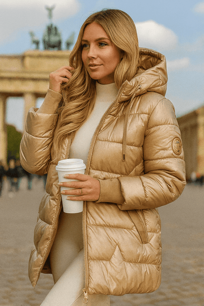 Charlotte – Quilted Hooded Winter Puffer Coat for Women