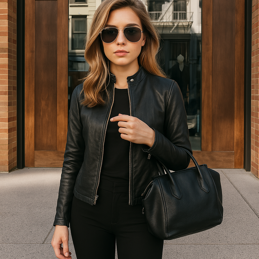 Silvia | Chaqueta de cuero trendy para mujeres