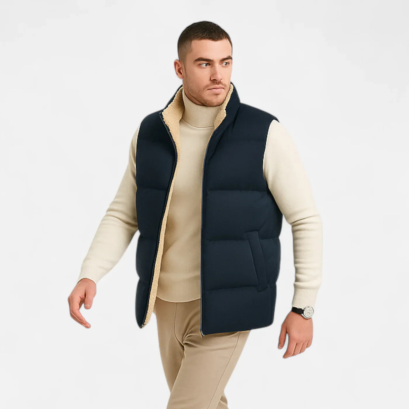 Lucas – Fleece-Lined Puffer Gilet Menswear