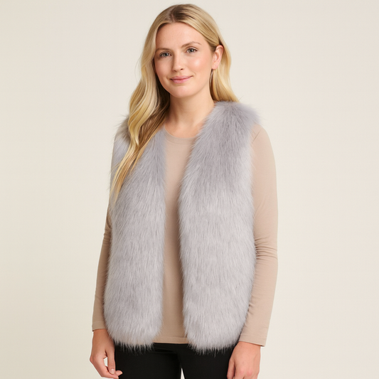 Noa – Faux Fur Sleeveless Vest for Women