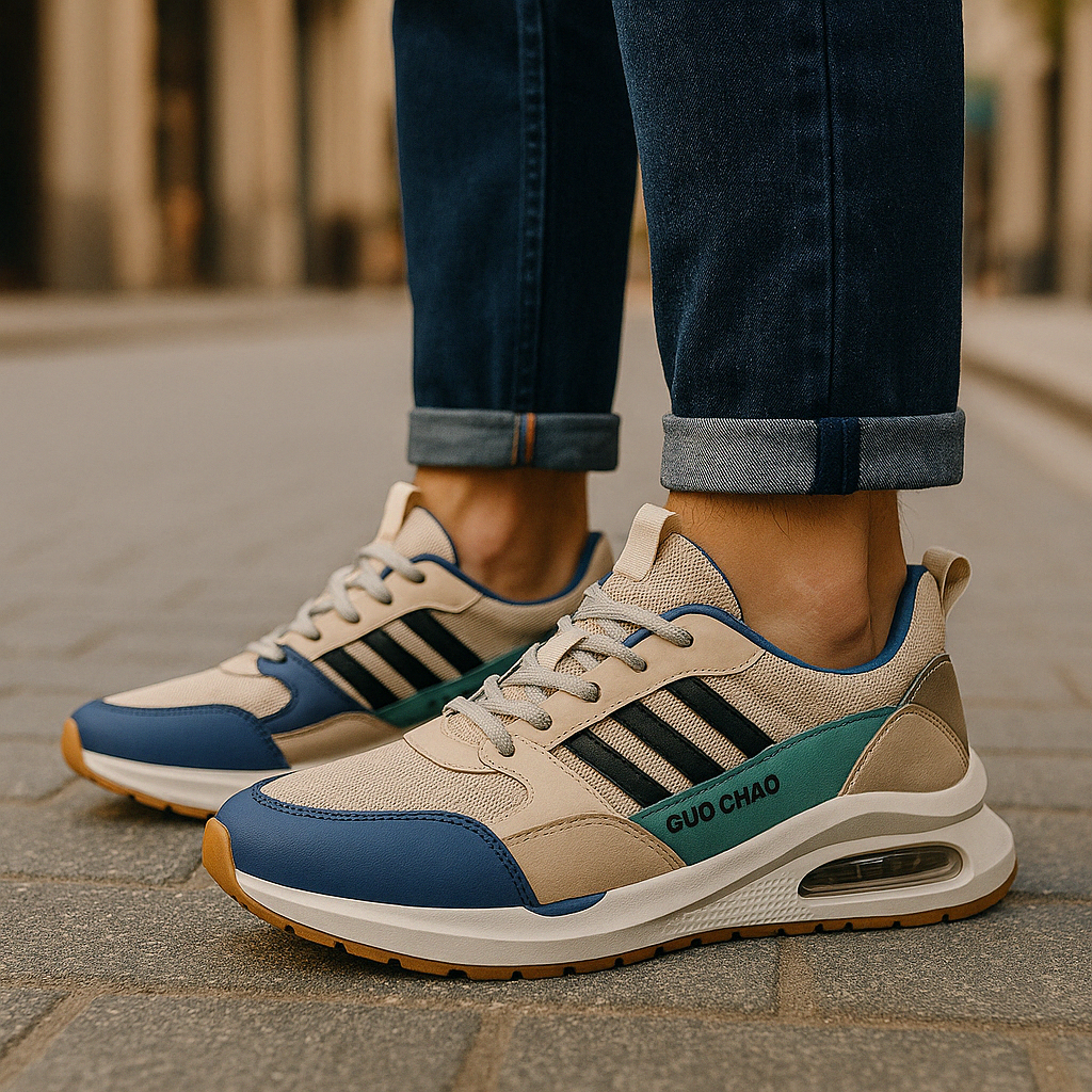 Aiden - Buty męskie sportowe sneakersy z oddychającą siatką i amortyzacją