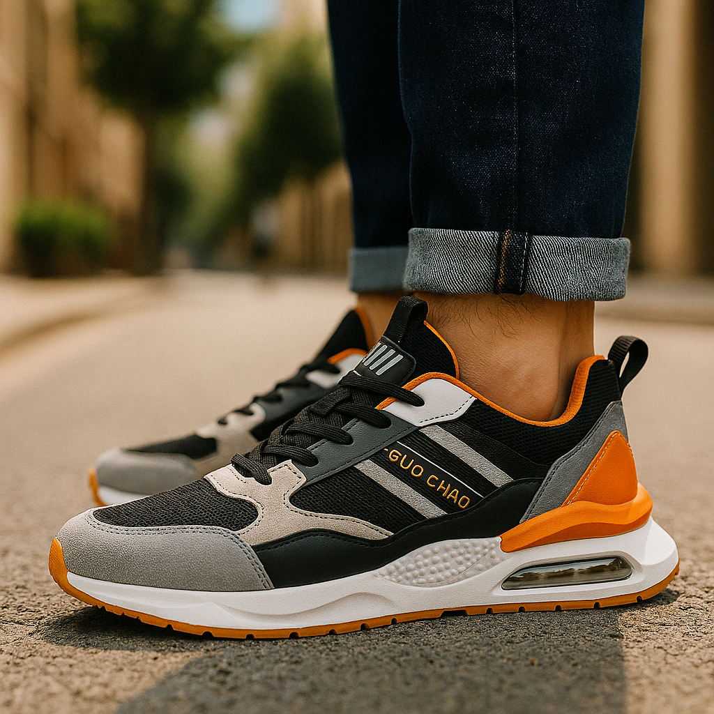 Aiden - Buty męskie sportowe sneakersy z oddychającą siatką i amortyzacją
