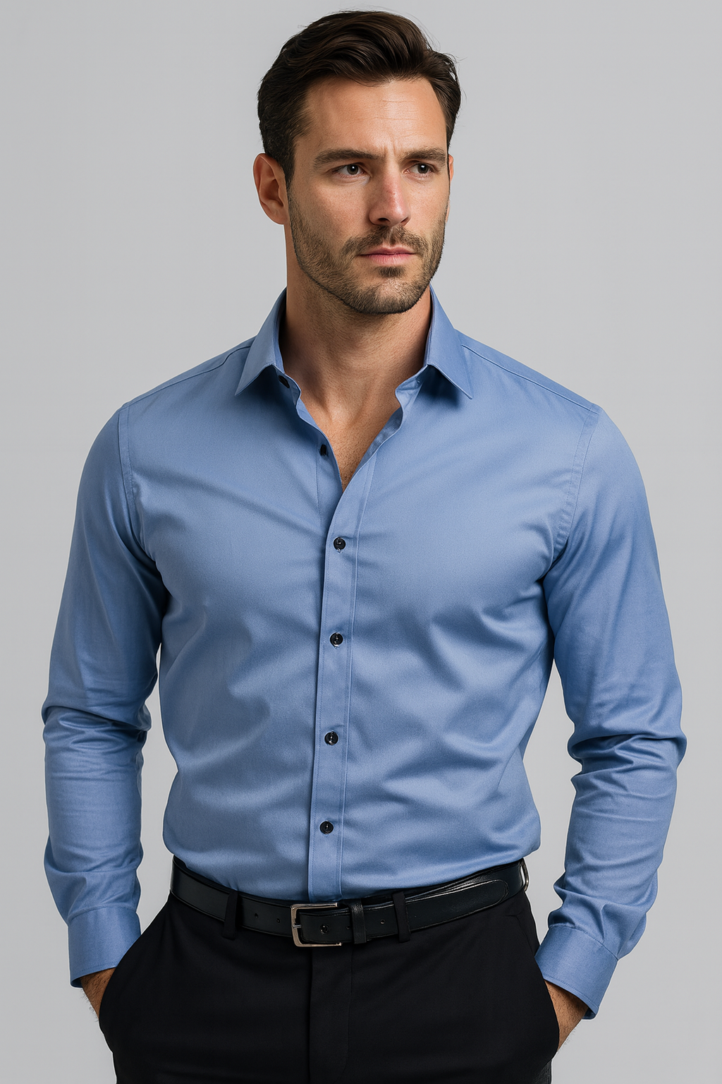 Álvaro – Tailored Stretch Dress Shirt for Men