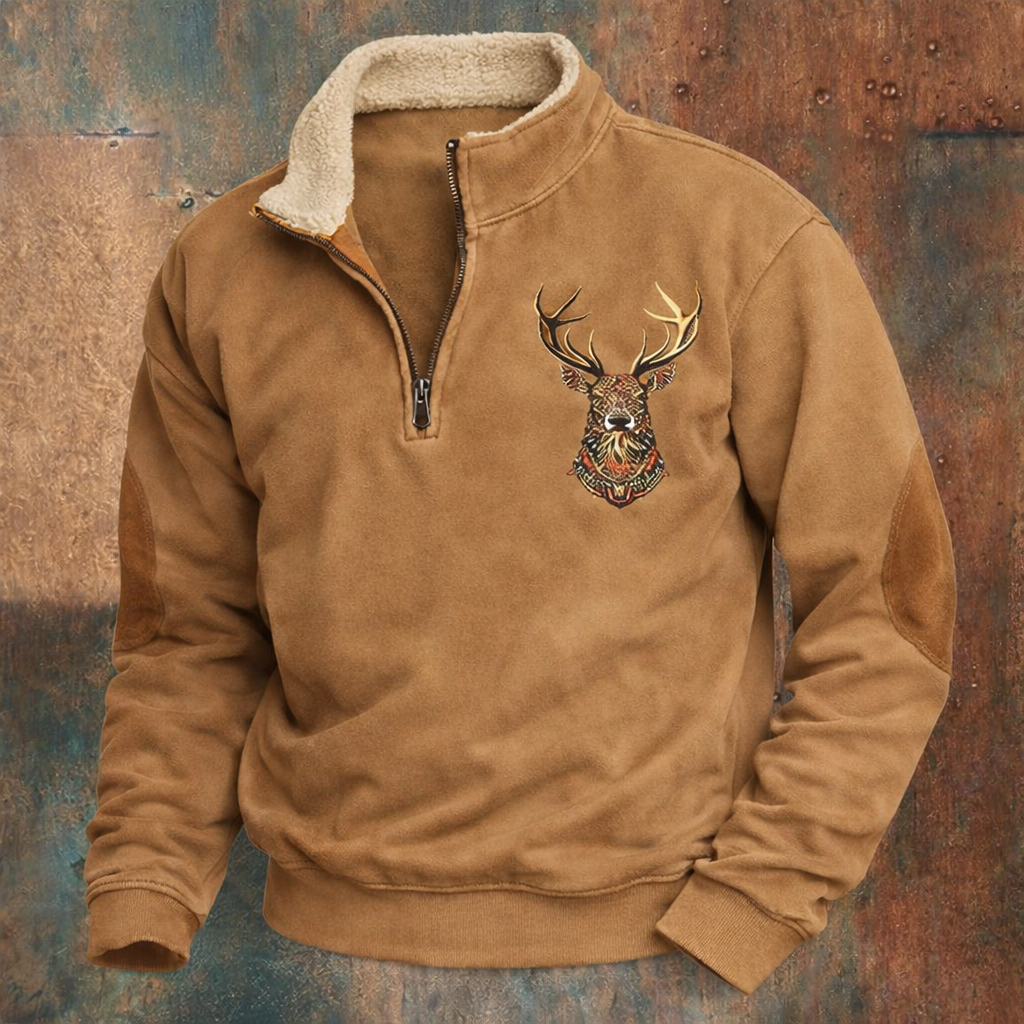 Logan – Sherpa-Lined Quarter-Zip Winter Pullover for Men