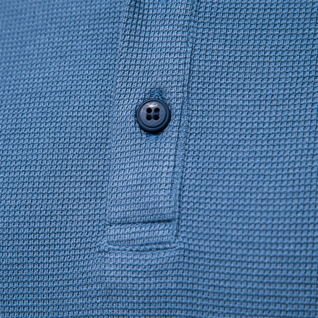 Noah - Koszulka męska longsleeve z guzikam