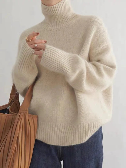 Alicja – Relaxed Turtleneck Knit Jumper for Women