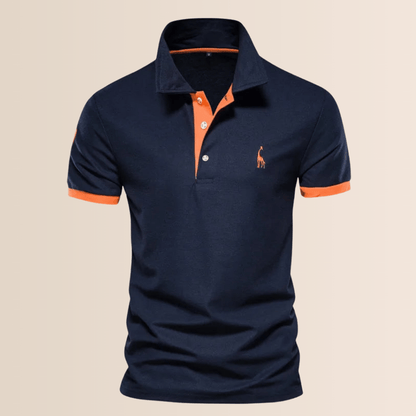Oliver – Men's Cotton Polo Shirt with Stand-Up Collar - Image 2