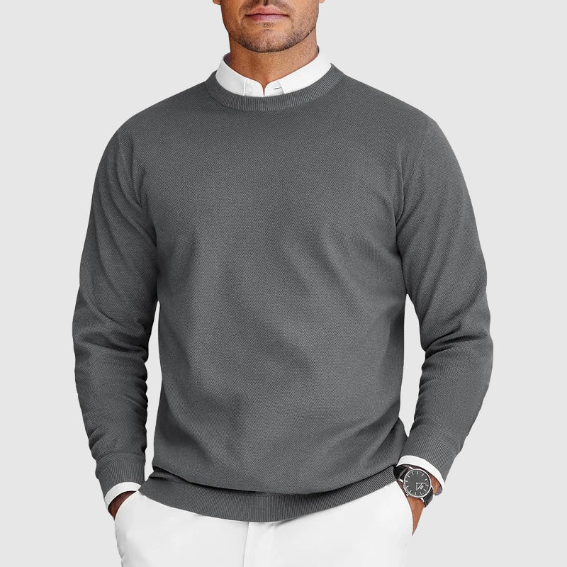 James – Classic Crew Neck Fine-Knit Sweater for Men