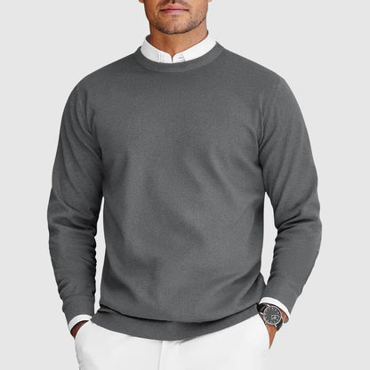 James – Classic Crew Neck Fine-Knit Sweater for Men