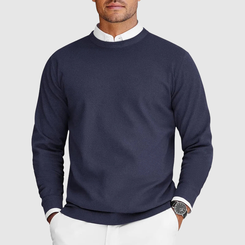 James – Classic Crew Neck Fine-Knit Sweater for Men