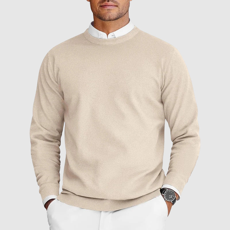 James – Classic Crew Neck Fine-Knit Sweater for Men