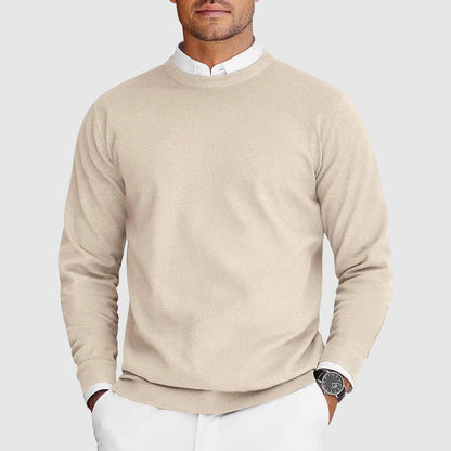 James – Classic Crew Neck Fine-Knit Sweater for Men