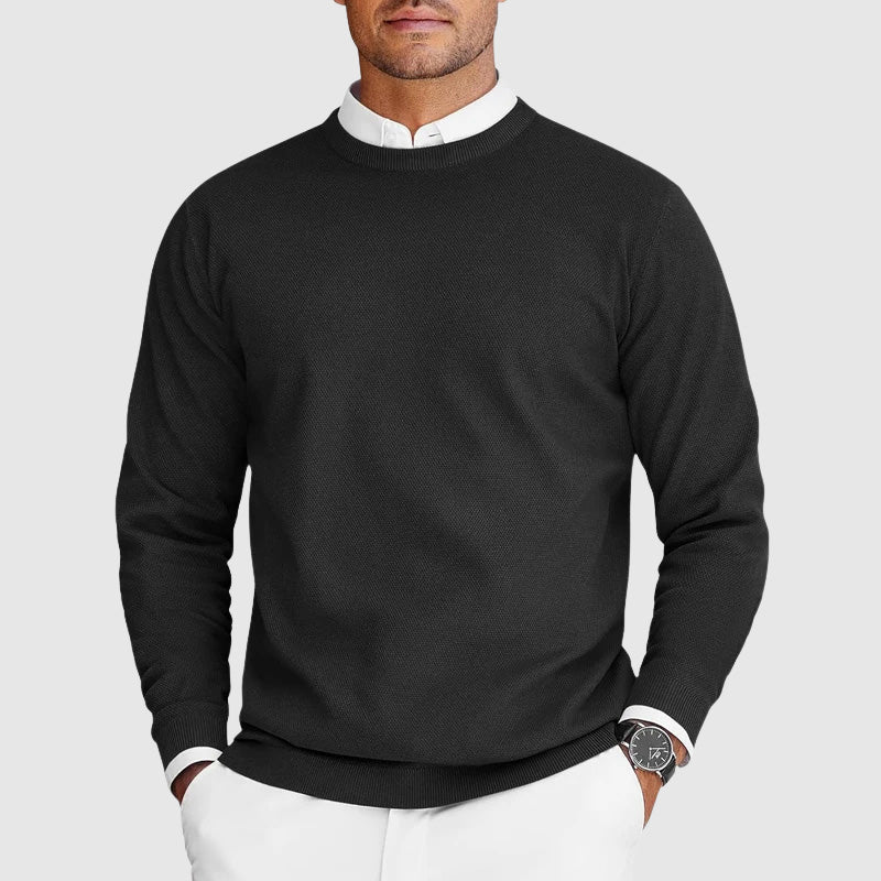 James – Classic Crew Neck Fine-Knit Sweater for Men