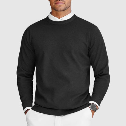 James – Classic Crew Neck Fine-Knit Sweater for Men