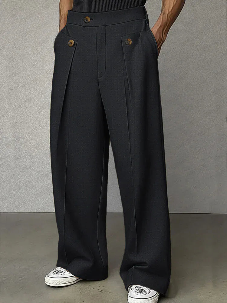 Liam – Wide-Leg Tailored Trousers for Men