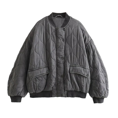 Pluen | Locker sitzende Szarye Bomberjacke