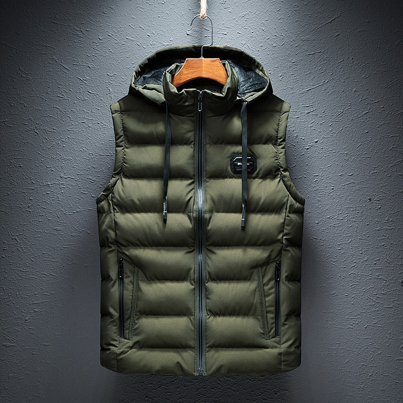 Diego – Men's Quilted Vest with Hood