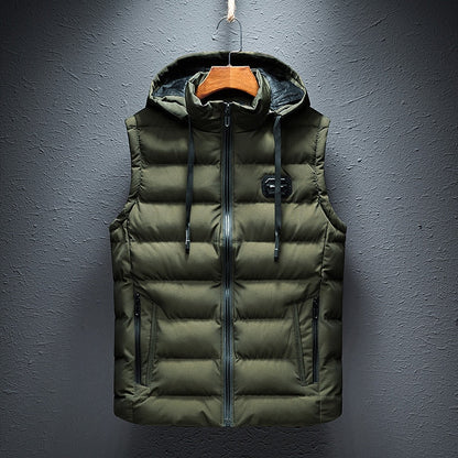 Diego – Men's Quilted Vest with Hood