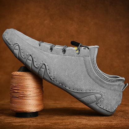Evan - Buty męskie sportowe zamszowe wsuwane