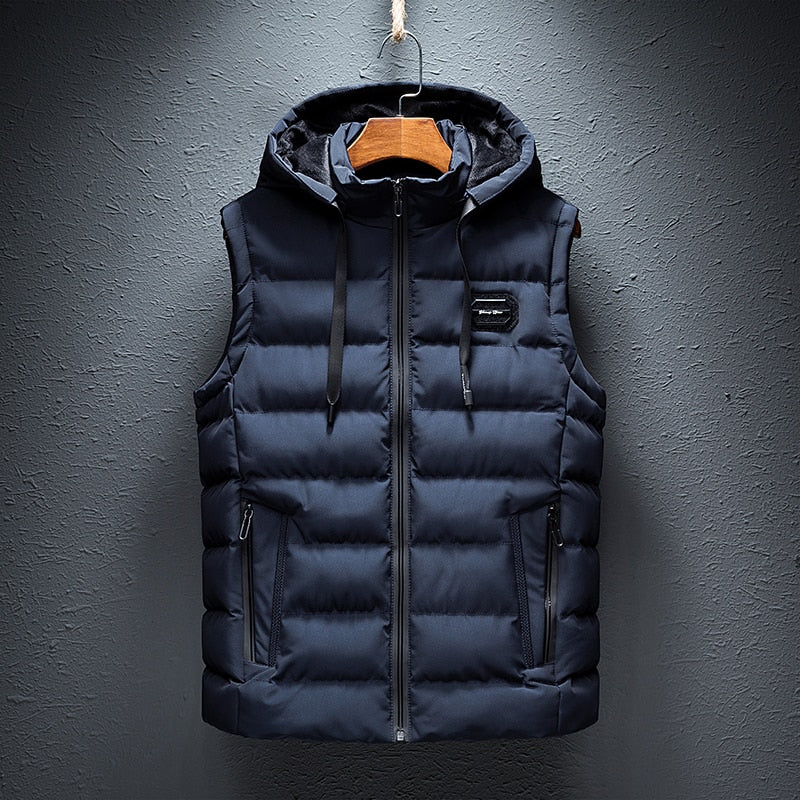 Diego – Men's Quilted Vest with Hood