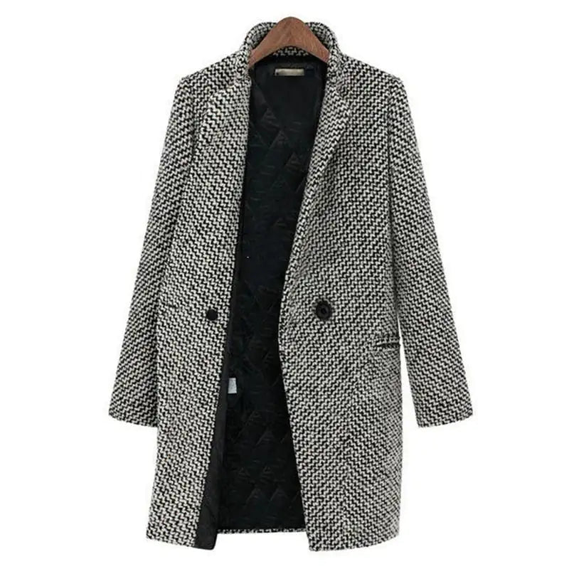 Claudia – Tailored Textured Women’s Wool Coat