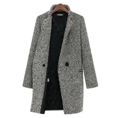 Claudia – Tailored Textured Women’s Wool Coat