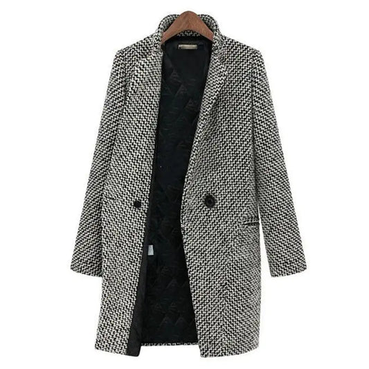Claudia – Tailored Textured Women’s Wool Coat