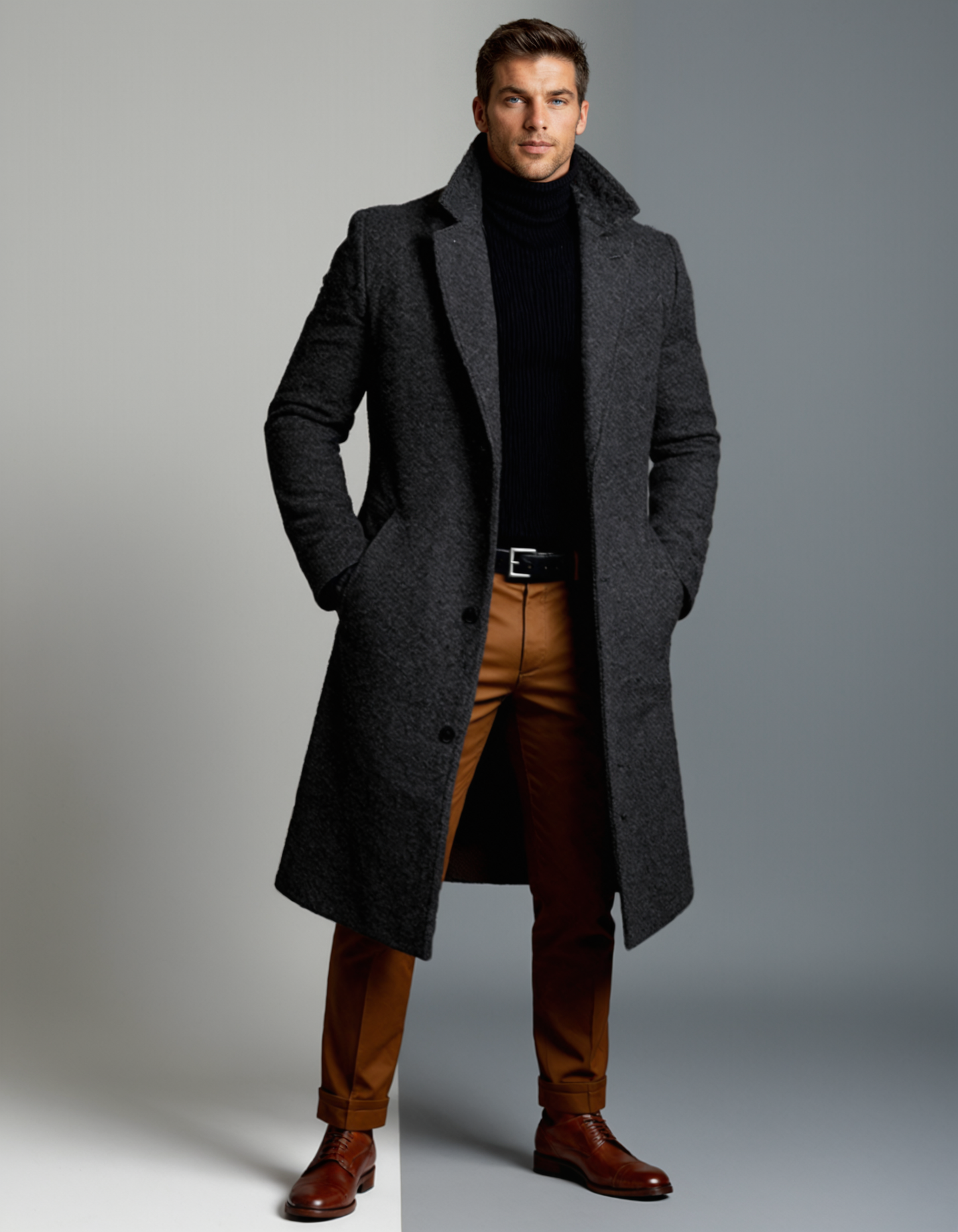 Javier – Tailored Long Overcoat Men