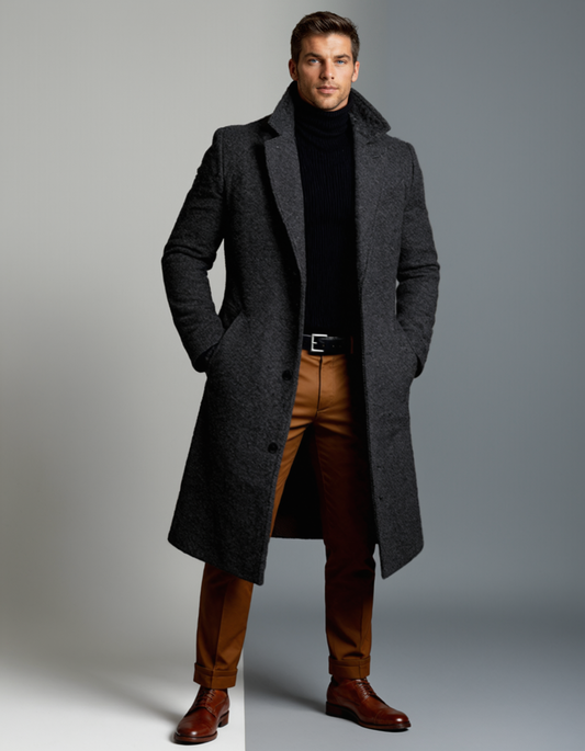 Javier – Tailored Long Overcoat Men