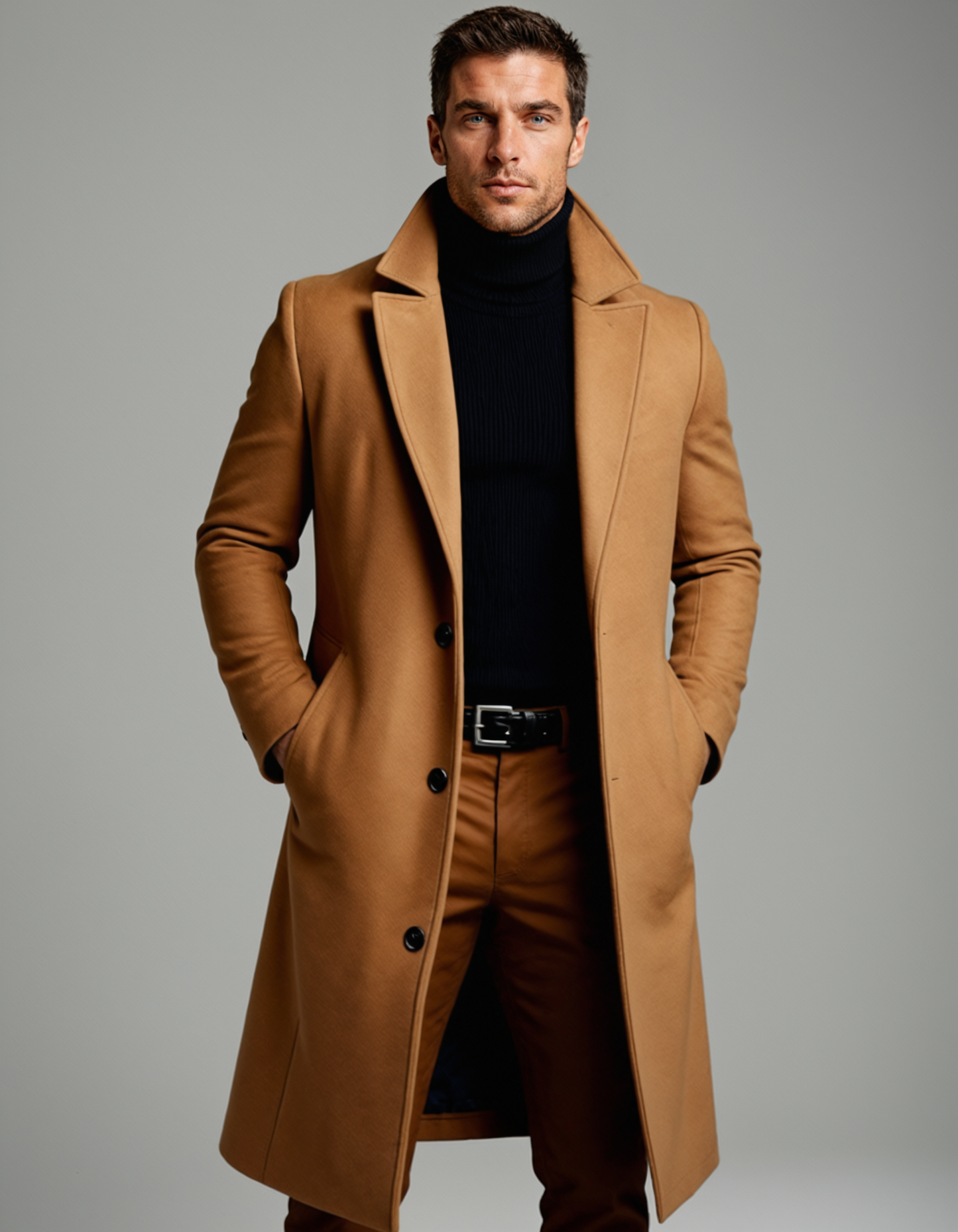 Javier – Tailored Long Overcoat Men