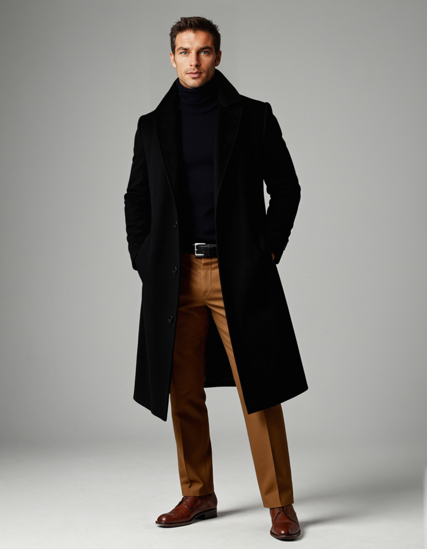 Javier – Tailored Long Overcoat Men