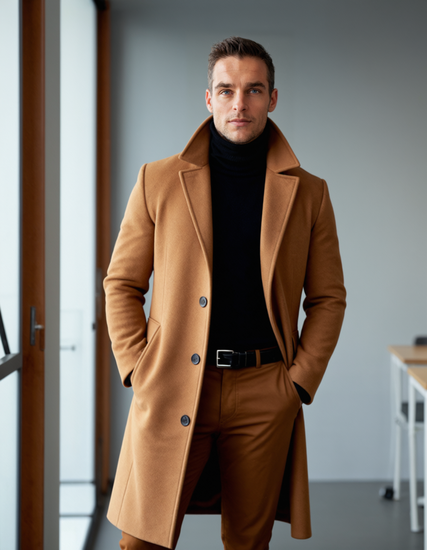 Javier – Tailored Long Overcoat Men