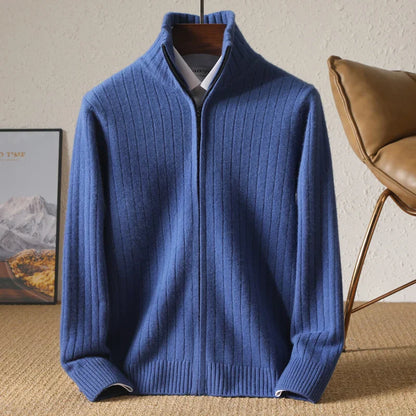 Oliver – Ribbed Half-Zip Knit Jumper for Men