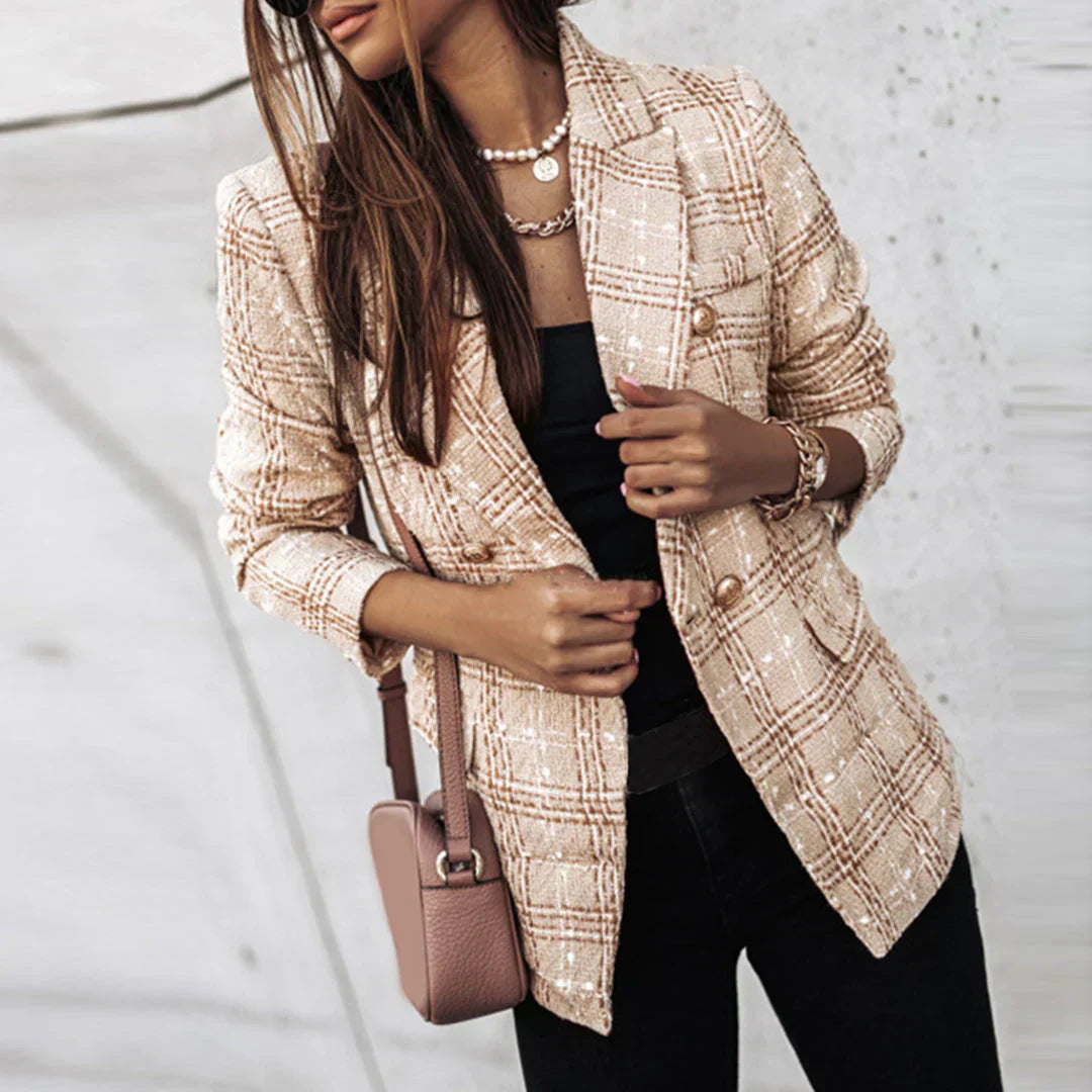 Mila – Women's Textured Tailored Blazer Jacket
