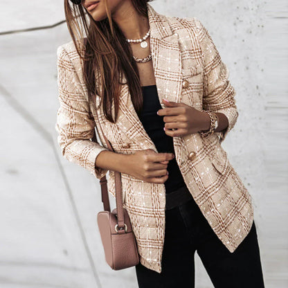 Mila – Women's Textured Tailored Blazer Jacket