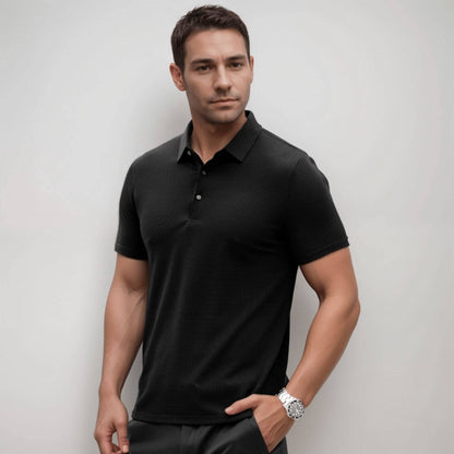 Oliver – Textured Long-Sleeve Polo Shirt Menswear
